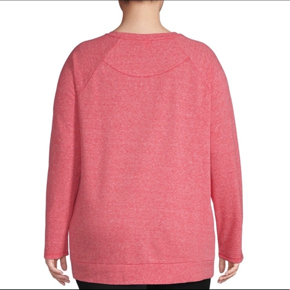 Women’s Plus Size Light Red Gold Sequin Trees Long Sleeve Holiday Sweater New - Picture 5 of 6